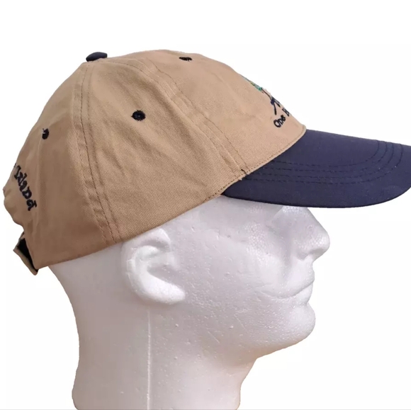 Aruba One Happy Island Hat Cap Men's Strap Back Black Adjustable Baseball - Picture 4 of 8